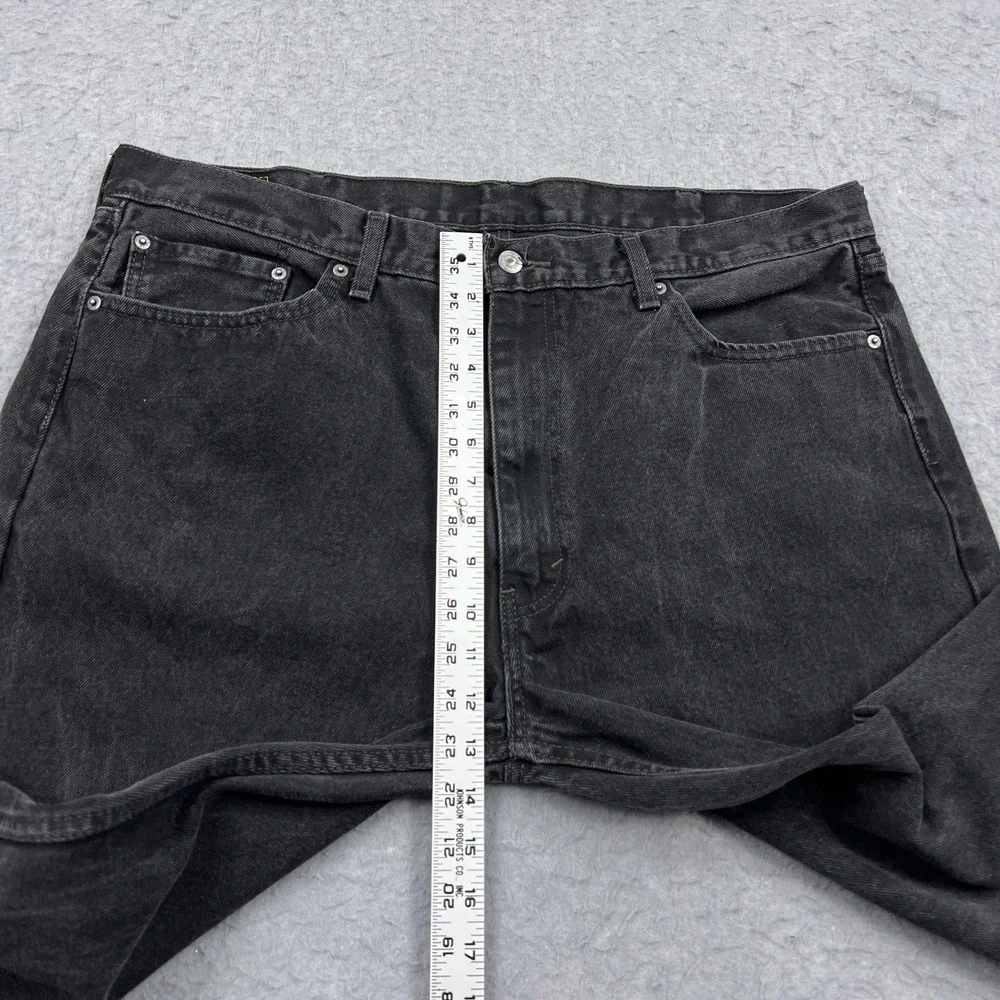 Levi's 505 Jeans Mens 40x33 Black 100% Cotton‎ Denim Regular Fit Straight Leg